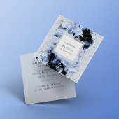 ウォーターカラーマルセイユブルー抽象芸術フローラ スクエア名刺