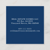 ウォーターカラーマルタスヴィネヤードマップ実在エステートスクエア スクエア名刺 (裏面)