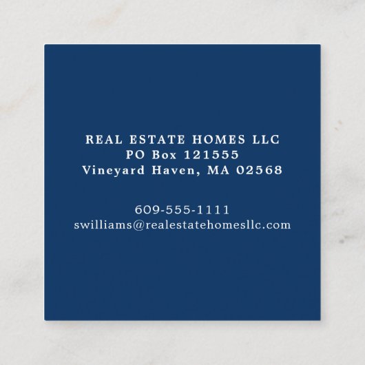ウォーターカラーマルタスヴィネヤードマップ実在エステートスクエア スクエア名刺 (裏面)