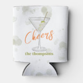 ウォーターカラーマルティニカクテルドリンクカスタム 缶クーラー (正面)