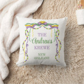 ウォーターカラーマルディグラスビーズ パーソナライズされた クッション (ブランケット)