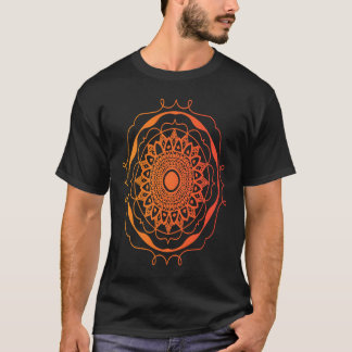 ウォーターカラーマンダラ聖なるフラクタル幾何学グッドヴィ Tシャツ
