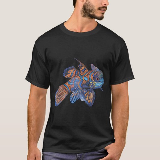 ウォーターカラーマンダリンフィッシュ Tシャツ (正面)