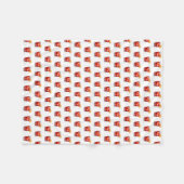 ウォーターカラーマンハッタンカクテルドリンク フリースブランケット (正面(横))