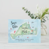 ウォーターカラーマーサズヴィニヤード地図 Save the Date セーブザデート (スタンド正面)