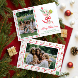 ウォーターカラーマージナルマージャンクリスマスカクテル写真 シーズンカード