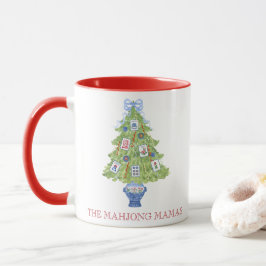 ウォーターカラーマージャンクリスマスツリーパーティー マグカップ
