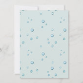 ウォーターカラーマーメイド誕生日 招待状 (裏面)