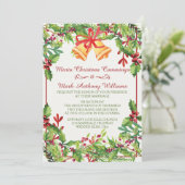 ウォーターカラーミスタントーホリデー結婚式招待状 招待状 (スタンド正面)