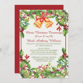 ウォーターカラーミスタントーホリデー結婚式招待状 招待状 (正面/裏面)