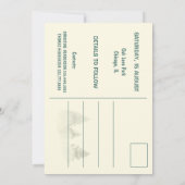 ウォーターカラーミスティウッドレトロ素朴ファミリー懇親会 セーブザデート (裏面)