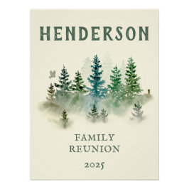 ウォーターカラーミスティウッドレトロ 素朴 ポスター