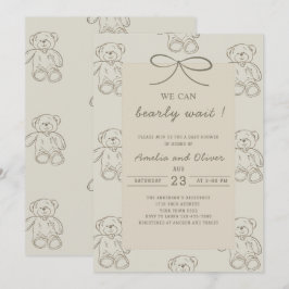 ウォーターカラーミニマリスト 赤ちゃん楽しみ ベビーシューズ 招待状