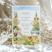 ウォーターカラーミュンヘンオクトーバーフェスト結婚式招待状 招待状