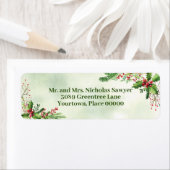 ウォーターカラーミングルクリスマスホリデー差出人住所 ラベル (インサイチュ)