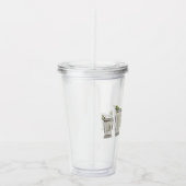 ウォーターカラーミントジュレップイラストレーション アクリルタンブラー (右)