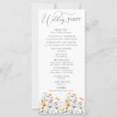 ウォーターカラーメドウワイルドフラワーズ結婚式 プログラム (裏面)