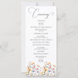 ウォーターカラーメドウワイルドフラワーズ結婚式 プログラム