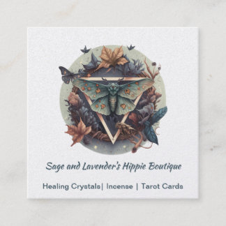 ウォーターカラーモススクエアビジネスカード スクエア名刺