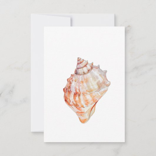 ウォーターカラーモダンパーム&ビーチシーンディナー 出欠カード (裏面)