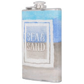 ウォーターカラーモノグラムシーアンドサンドコーストビーチ フラスク (左)
