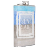 ウォーターカラーモノグラムシーアンドサンドコーストビーチ フラスク (右)