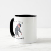 ウォーターカラーモンキー Not my Circus Not My Monkeys マグカップ (正面左)