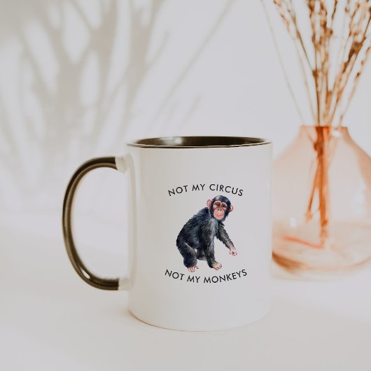 ウォーターカラーモンキー Not my Circus Not My Monkeys マグカップ