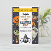 ウォーターカラーモンスターズハローウィンパーティ招待状 招待状 (スタンド正面)