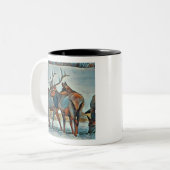ウォーターカラーモンタナブルエルク ツートーンマグカップ (正面左)