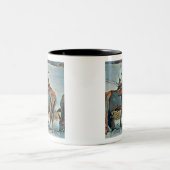 ウォーターカラーモンタナブルエルク ツートーンマグカップ (中央)