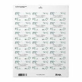 ウォーターカラーユーカリプトゥスグリーンリーエレガントシック ラベル (フルシート)