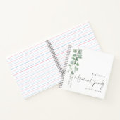 ウォーターカラーユーカリプトゥスリタイアメントパーティーゲストブック ノートブック (内部)