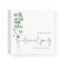 ウォーターカラーユーカリプトゥスリタイアメントパーティーゲストブック