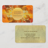 ウォーターカラーヨガ先生ホリスティックヴィンテージアート 名刺 (正面/裏面)