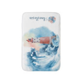 ウォーターカラーライトハウスウェーブ バスマット (正面縦)