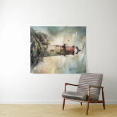 ウォーターカラーライトハウスウォールアートタペストリーデコール タペストリー (インサイチュ(横))