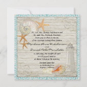 ウォーターカラーライトハウスシェルビーチコテージ 結婚ズ 招待状 (正面)