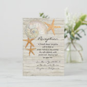 ウォーターカラーライトハウスシェルビーチコテージ 結婚ズ 招待状 (スタンド正面)