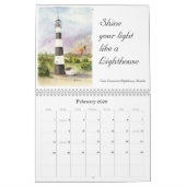 ウォーターカラーライトハウスバイJCプリダファインアート カレンダー (2月 2026)