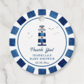 ウォーターカラーライトハウスベビー航海のシャワー フェイバータグ (正面)