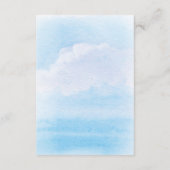 ウォーターカラーライトハウスモダンの結婚詳細 エンクロージャーカード (裏面)