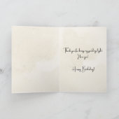 ウォーターカラーライトハウス紅葉誕生日カード カード (内部)