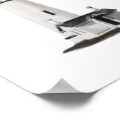 ウォーターカラーライトハウス航海のコースタルデコール ポスター (角)