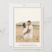 ウォーターカラーライトハウス航海のコースト結婚ーズ 招待状 (裏面)