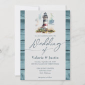 ウォーターカラーライトハ結婚ウス 招待状 (正面)