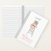 ウォーターカラーライフガードチェアビーチハウス ノートブック (内側)