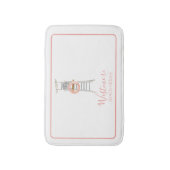 ウォーターカラーライフガードチェアビーチハウス バスマット (正面縦)