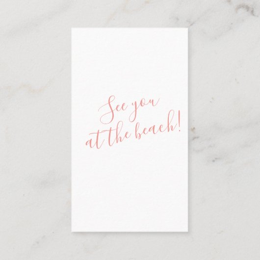 ウォーターカラーライフガードチェアビーチハウス 名刺 (裏面)