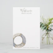 ウォーターカラーライフプレサーバビーチハウス 便箋 (スタンド正面)